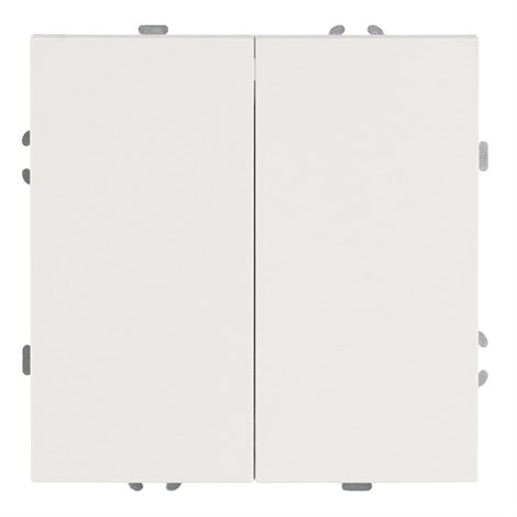 Переключатель 2-клавишный (механизм), СЗК, STEKKER, 250В, 10А, серия Эмили, RSW10-5107-01ZK, белый фарфор, soft touch - фото 93499