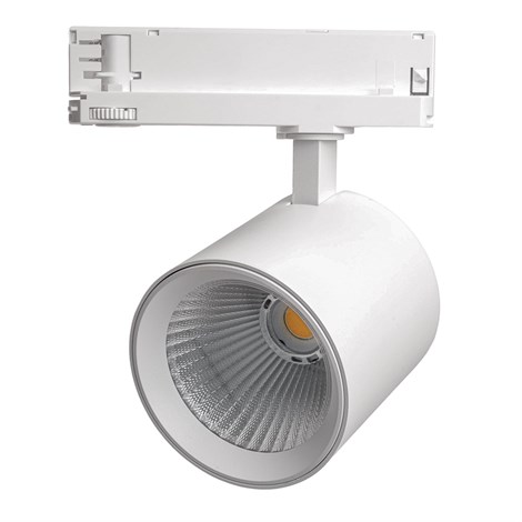 Светодиодный светильник Feron TR Reflex трековый на шинопровод 40W, 3500 Lm, 4000К, 36 градусов, белый, 3х фазный с функцией выбора мощности - фото 94406