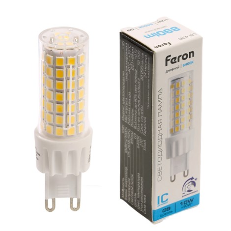 Лампа светодиодная диммируемая Feron LB-438 G9 10W 175-265V 6400K - фото 95202