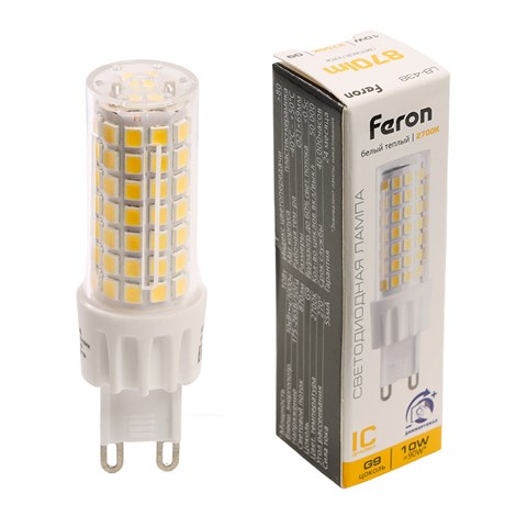 Лампа светодиодная диммируемая Feron LB-438 G9 10W 175-265V 2700K - фото 95221