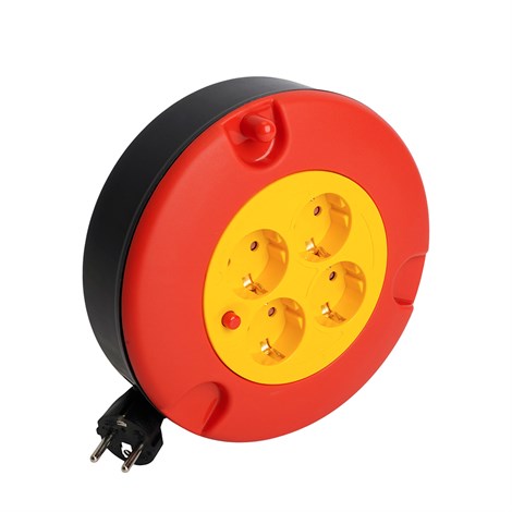 Удлинитель-рулетка STD06-40-30 Standart 4 розетки с/з ПВС 3*1, черный, 16А, IP20, 5м - фото 95396