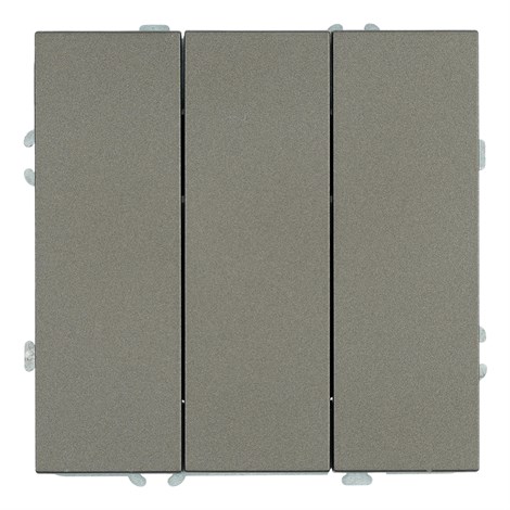 Выключатель 3-клавишный (механизм), STEKKER, 250В, 10А, серия Эмили, RSW10-5108-09, антрацит, soft touch - фото 97611