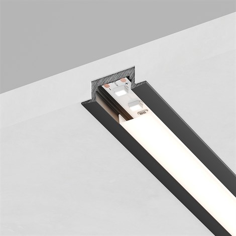 Профиль алюминиевый встраиваемый, серебро, CAB251 - фото 97892