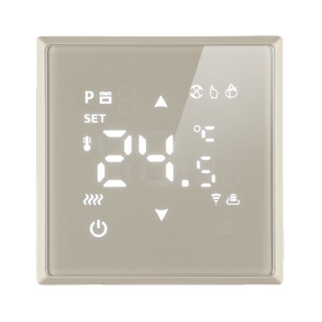 Терморегулятор Wi-Fi (механизм), STEKKER, 250В, 3500Вт, серия Эмили, RSW00-5119-08, кашемир, soft touch - фото 99570