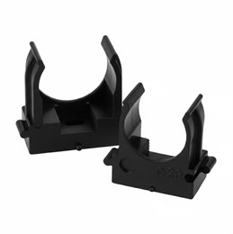 Крепеж-клипса для труб для прямого монтажа STEKKER PMPH20B черная в п/э D20 мм (упаковка 100 шт)