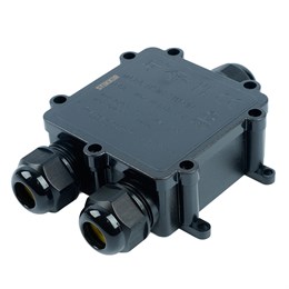 Распределительная коробка STEKKER LD551, количество вводов: 3, поликарбонат, нейлон, цвет черный, размер 130,1*80,5*35,3мм.