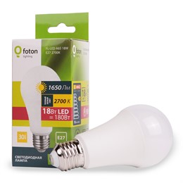 FL-LED A60 18W E27 2700К 220В 1650Лм d60x120 FOTON LIGHTING - лампа