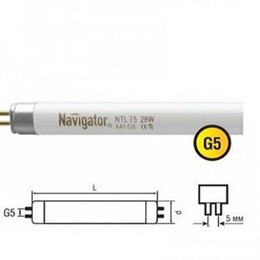 Люминесцентная лампа Navigator 94 121 NTL-T5-28-860-G5