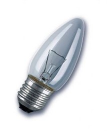 Лампа накаливания OSRAM CLASSIC B 25W CL E27 свеча