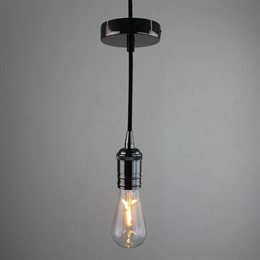Ретро патрон с подвесом E27 Черный Sun Lumen 056-670