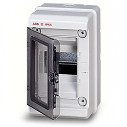 Бокс ABB EUROPA IP65 настенный 4М с прозрачной дверцей серый