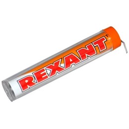 Припой с канифолью (10 гр; 1 мм; Sn60 Pb40 Flux 2.2%) REXANT 09-3101