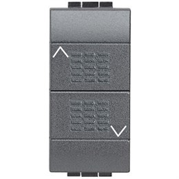 L4037 Bticino LivingLight. Кнопка 10А. двойная с блокировкой. 1P-NО 1P-NО