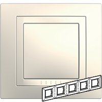 Schneider Electric Unica Бежевый Рамка 5-ая (MGU2.010.25)