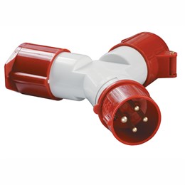 Адаптер двухлучевой TS1012-214 3Р РЕ 16А 380В IP44 ИЭК