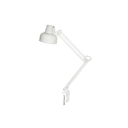 Бета НДБ37-60-013 (220В, 60Вт, ЛОН/LED Е27, на металл. струбцине), белый