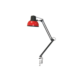 Бета-К НДБ37-60-159 (220В, 60Вт, ЛОН/LED Е27, на струбцине МС) настол., без лампы, красный