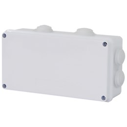 Коробка разветвительная STEKKER EBX30-04-65, 200*100*70 мм, 8 мембранных вводов, IP65, светло-серая