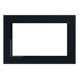 Рамка  2-местная (без перемычки), стекло, STEKKER, GFR00-7012-05, серия Катрин, черный