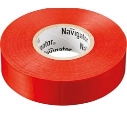 Изолента ПВХ красная 19мм 20м NIT-A19-20/R - Navigator