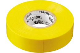 Изолента ПВХ желтая 19мм 20м NIT-A19-20/Y- Navigator