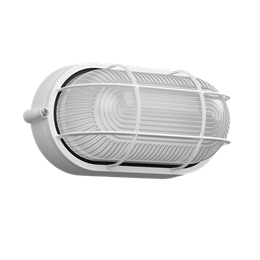 Светильник НПП 1402 E27 IP54 белый овал с решеткой - IEK