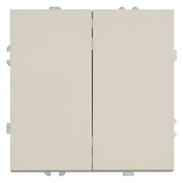 Выключатель 2-клавишный (механизм), STEKKER, 250В, 10А, серия Эмили, RSW10-5104-08, кашемир, soft touch