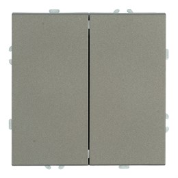 Переключатель перекрестный 2-клавишный (механизм), STEKKER, 250В, 10А, серия Эмили, RSW10-5111-09, антрацит, soft touch