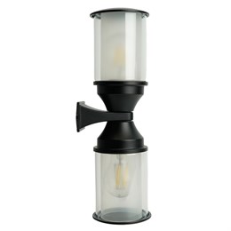 Светильник садово-парковый Feron DH1402, на стену, 2*E27 220-240V, черный