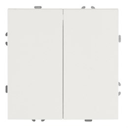 Выключатель 2-клавишный (механизм), СЗК, STEKKER, 250В, 10А, серия Эмили, RSW10-5104-01ZK, белый фарфор, soft touch