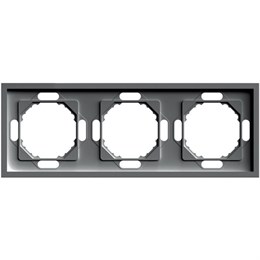 Рамка STEKKER, PFR00-5003-09 3-местная, серия Эмили, антрацит, soft touch