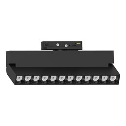 Светильник трековый светодиодный на шинопровод 12W, 1080 Lm, 4000К, 30 градусов, черный, Feron AL139 серия LensFold
