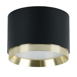 Светильник потолочный Feron Barrel DUET HL459 12W, 230V,GX53, черный + золото IP20