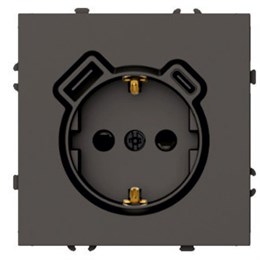 Розетка 1-местная з/ш с/з 16А + USB + Type C (механизм), STEKKER, 250В, 20W, серия Эмили, RST16-5119-09, антрацит, soft touch