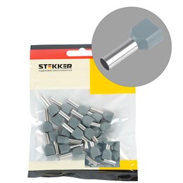 LD406-4012 Наконечник штыревой втулочный изолированный НШВИ(2) 4,0-12 (DIY упаковка 25 шт)