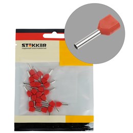 LD406-1008 Наконечник штыревой втулочный изолированный НШВИ(2) 1,0-8 (DIY упаковка 25 шт)