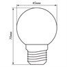 Лампа светодиодная Feron LB-37 Шарик E27 1W 230V 6400K матовый - фото 100076