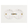 Розетка 2-местная с з/ш, с/з, СЗК, STEKKER, 250В, 16А, серия Эмили, RST16-5114-01ZK, белый фарфор, soft touch - фото 103610