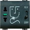 L4177 Bticino Розетка для бритв с изолирующим трансформатором. питание 230В 50/60Гц - фото 28834