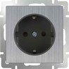 Розетка с заземлением и шторками Werkel WL02-SKGS-01-IP44 глянцевый никель - фото 29710