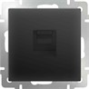 Телефонная розетка RJ-11 Werkel WL08-RJ-11 черный матовый - фото 29721