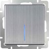 Выключатель одноклавишный проходной с подсветкой Werkel WL02-SW-1G-2W-LED глянцевый никель - фото 29746