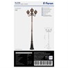 Светильник садово-парковый Feron PL3709 круглый, столб  3*60W 230V E27, черное золото - фото 49892