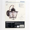 Светильник садово-парковый Feron PL631 на стену вниз 60W 230V E27, черное золото - фото 60175