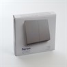Кнопка-выключатель беспроводной FERON, TM82 двухклавишный, серебро - фото 63742