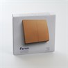 Выключатель беспроводной FERON, TM82 двухклавишный, золото - фото 63760