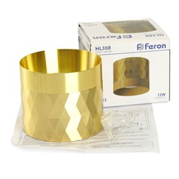 Светильник потолочный Feron HL388 Barrel PRISM GX53 12W 230V, золото - фото 74837