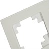 Рамка 4-местная, стекло, STEKKER, GFR00-7004-01, серия Катрин, белый матовый - фото 75372