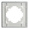 Рамка 1-местная, стекло, STEKKER, GFR00-7001-01М, серия Катрин, белый матовый - фото 75396