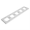 Рамка STEKKER, PFR00-5005-01 5-местная, серия Эмили, белый фарфор, soft touch - фото 79957